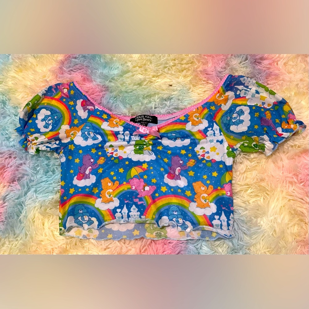 Vintage carebear crop top
